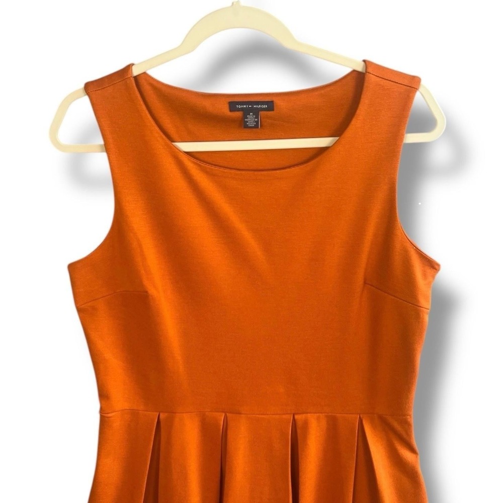 Tommy Hilfiger Skater Dress Medium Orange - Picture 4 of 9